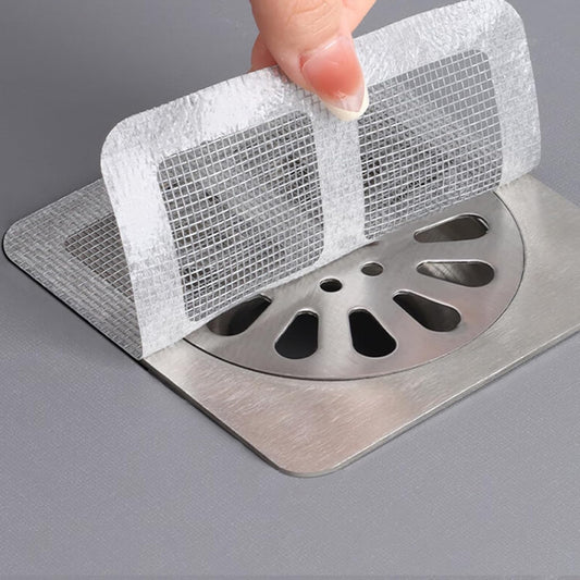 60PCS Disposable Shower Drain Cover Hair Catcher Shower Drain Mesh Stickers,4 X 4 Inch Disposable Floor Drain Sticker,Suitable for Bathroom, Bathtub, Kitchen Sewer Outlets.