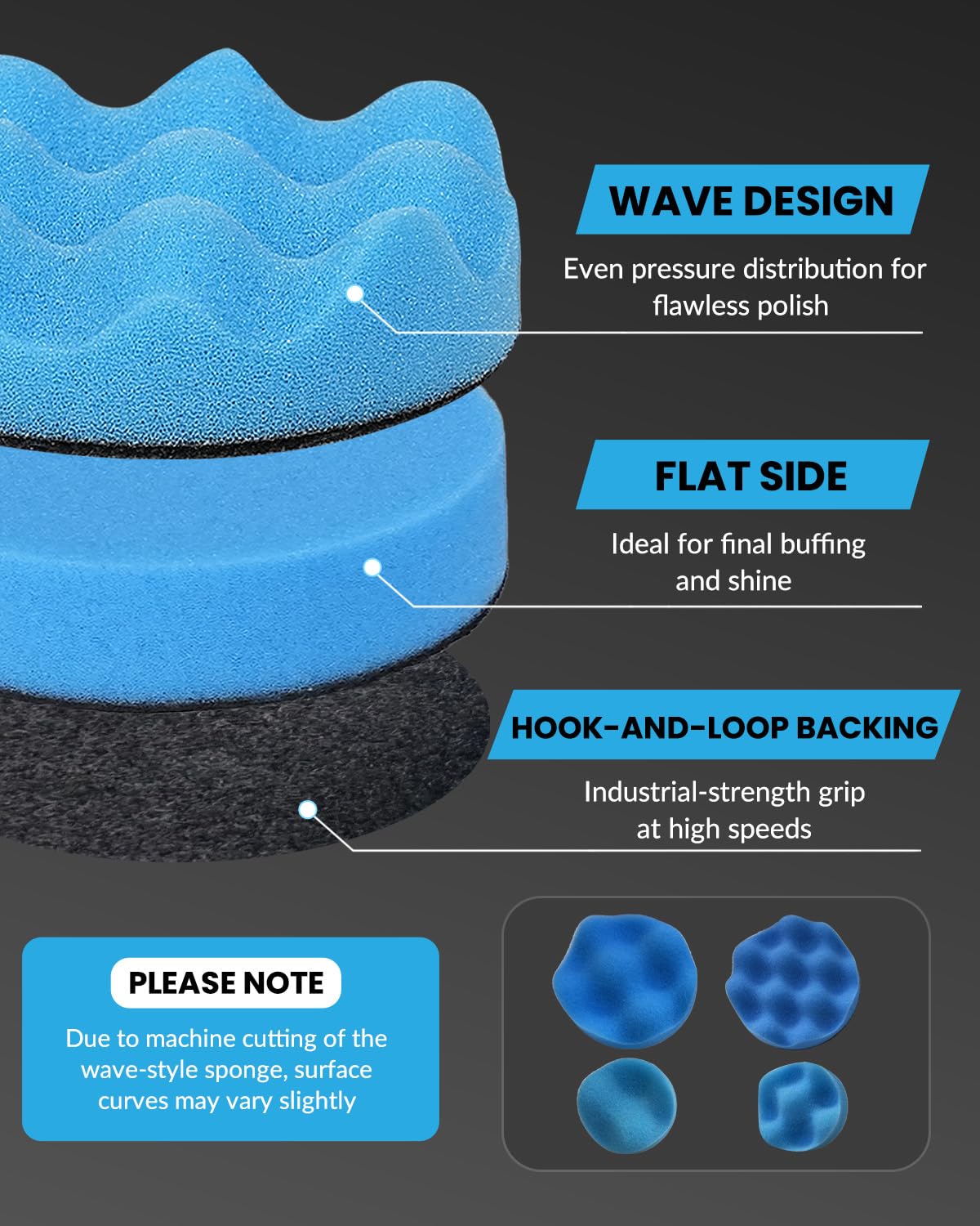 78PCS Drill Polishing Buffing Pads Kit with Buffer Polisher Attachment, 1/2/3 Inch Car Polishing Detailing Wheels for Dremel Air Mini Polisher Sander, Headlights Restoration Pad for Waxing Cleaning