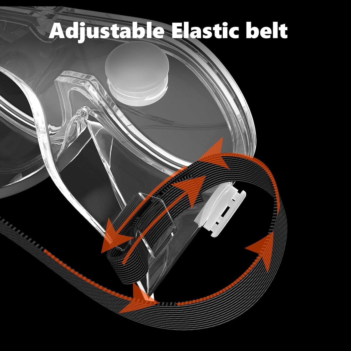 Super More 3PCS Anti-Fog Protective Safety Goggles Clear Lens Wide-Vision Adjustable Chemical Splash Eye Protection Soft Lightweight Eyewear