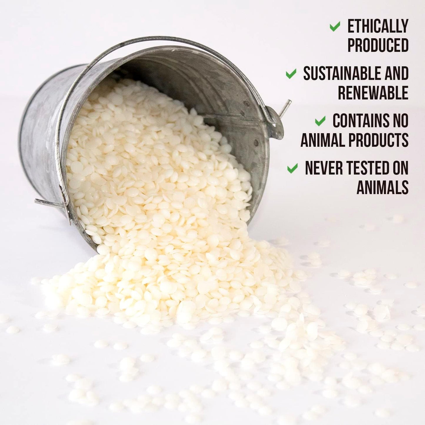 American Soy Organics Freedom Coconut Soy Wax Beads for Candle Making - Natural Candle Making Supplies - Paraffin-Free,Beeswax-Free Coconut Candle Wax for Container Candles,Tealights, Wax Melts 45 lbs