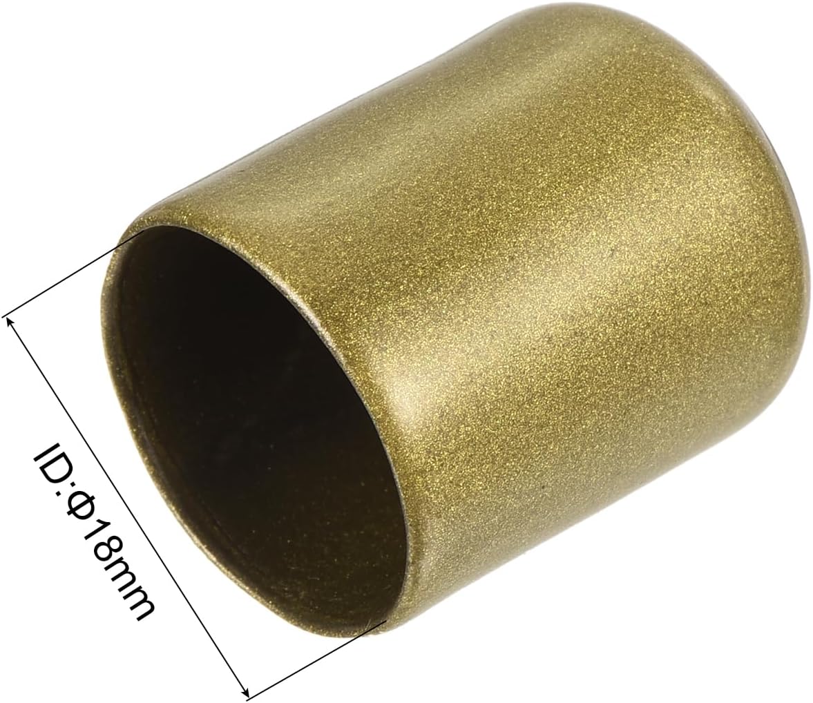 uxcell 20pcs Rubber End Caps 18mm ID Vinyl Round Tube Bolt Cap Cover Thread Protectors Gold