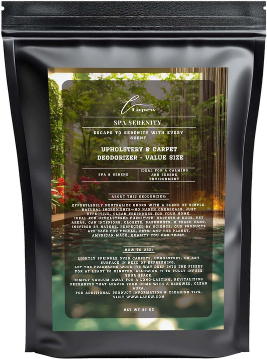 Spa Serenity Carpet Freshener Powder Refill 36 oz | Powerful Odor Eliminator for Home | Upholstery Deodorizer | Carpet Deodorizer | Pet Urine | Cat Litter Box
