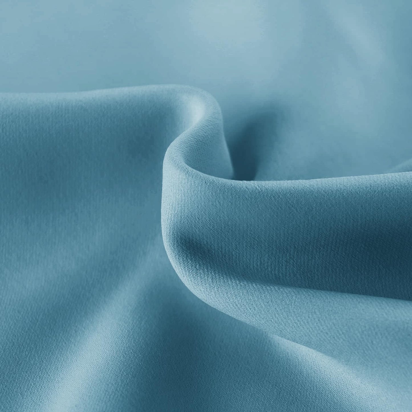 DWCN French Door Curtains – Rod Pocket Thermal Blackout Curtain for Doors with Glass Window, Kitchen and Patio Doors for Privacy, 36 X 72 Inches Long, 1 Curtain Panel with Tieback, Stone Blue