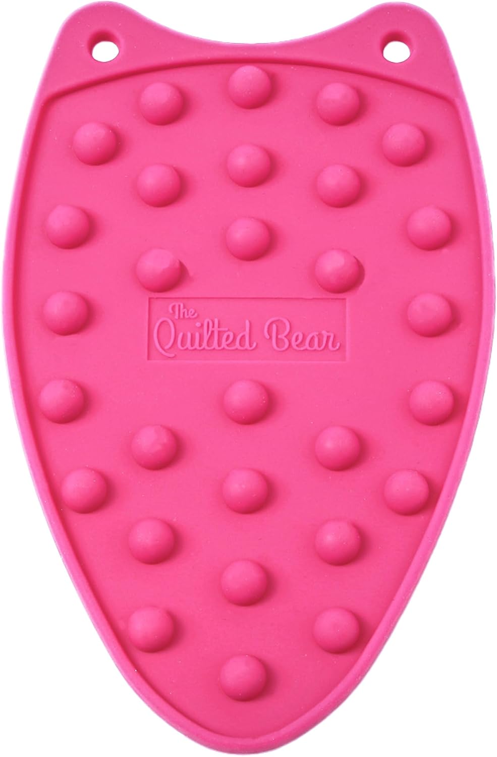 The Quilted Bear Mini Iron Rest - Silicone Heat Resistant Mat for Stress-Free Crafting, Sewing & Quilting Supplies - Durable and Protective Surface for Mini Iron (Pink)