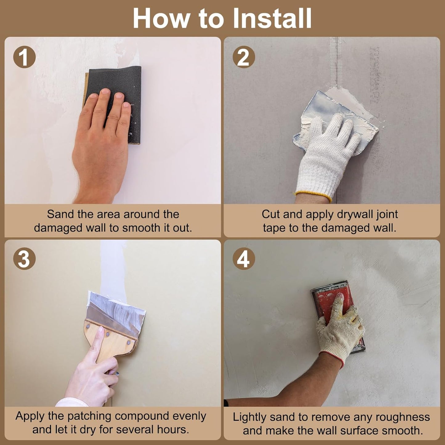 PATIKIL Drywall Repair Mesh Tape, 6 inch x 82 ft Fiberglass Repair Patch Self-Adhesive Dry Wall Joint Tape 12 Mesh Wall Hole Crack and Seam Patch, White