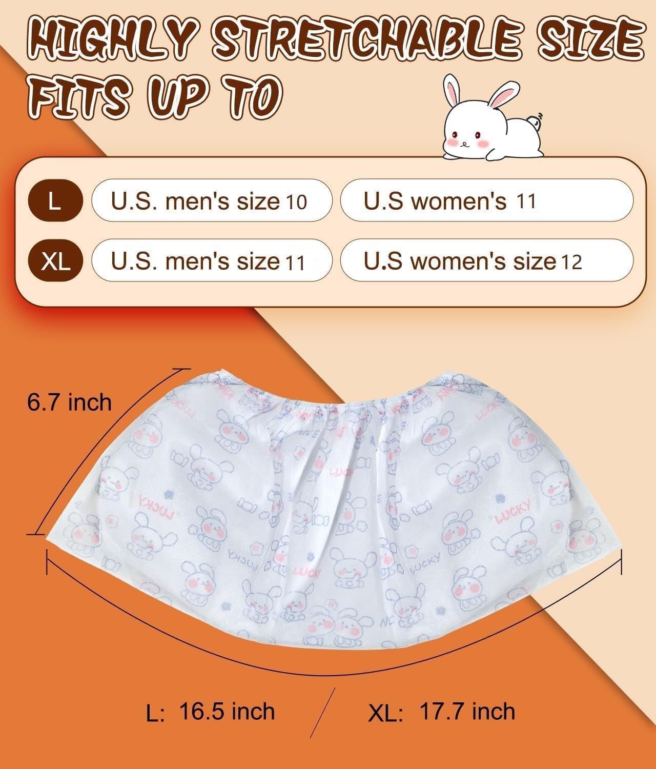 Disposable Shoe Covers 60 Pack - [Select: L/XL Size & Black/Gray/Cartoon] Non-Slip Boot Covers, Breathable Non-Woven Fabric, Fits up to Men's 13, Protect Floors for Home, Work, Parties