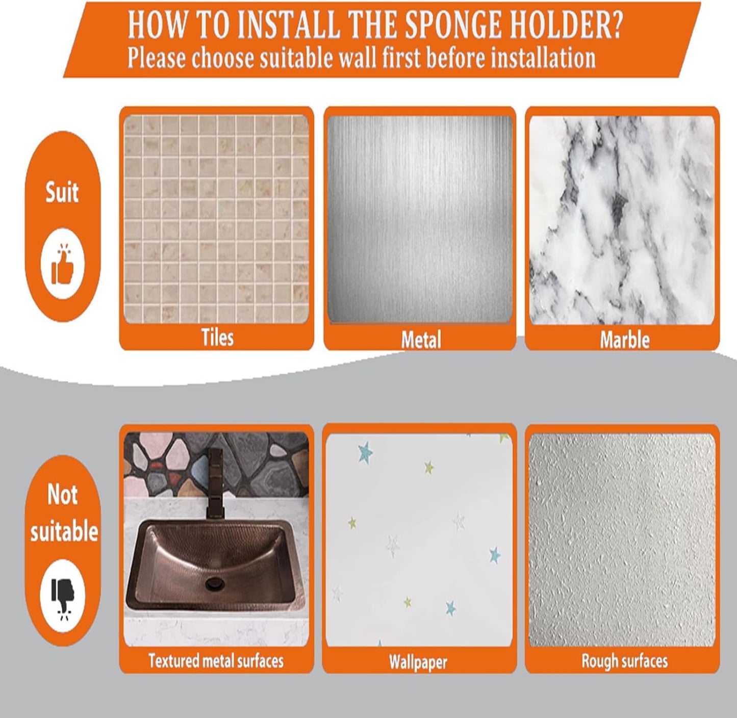 Sponge Holder Smiley Face,Sink Caddy,Sink Organizer with 2 Suction Cups/1 Adhesive Strips,Designed for Sponge,Soap,Dish Brush,Scrubber - Green