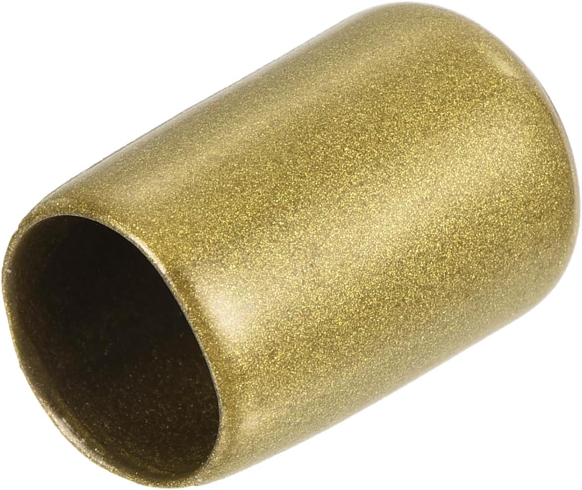uxcell 20pcs Rubber End Caps 12.5mm(1/2 inch) ID Vinyl Round Tube Bolt Cap Cover Thread Protectors Gold