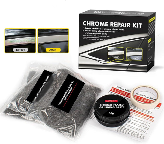 Metal Polish Restorer and Protectant, Chrome Cleaner and Polish for Cars, Removes Oxidation and Discoloration from Metal, Aluminum, Stainless Steel, Brass, Chrome and More