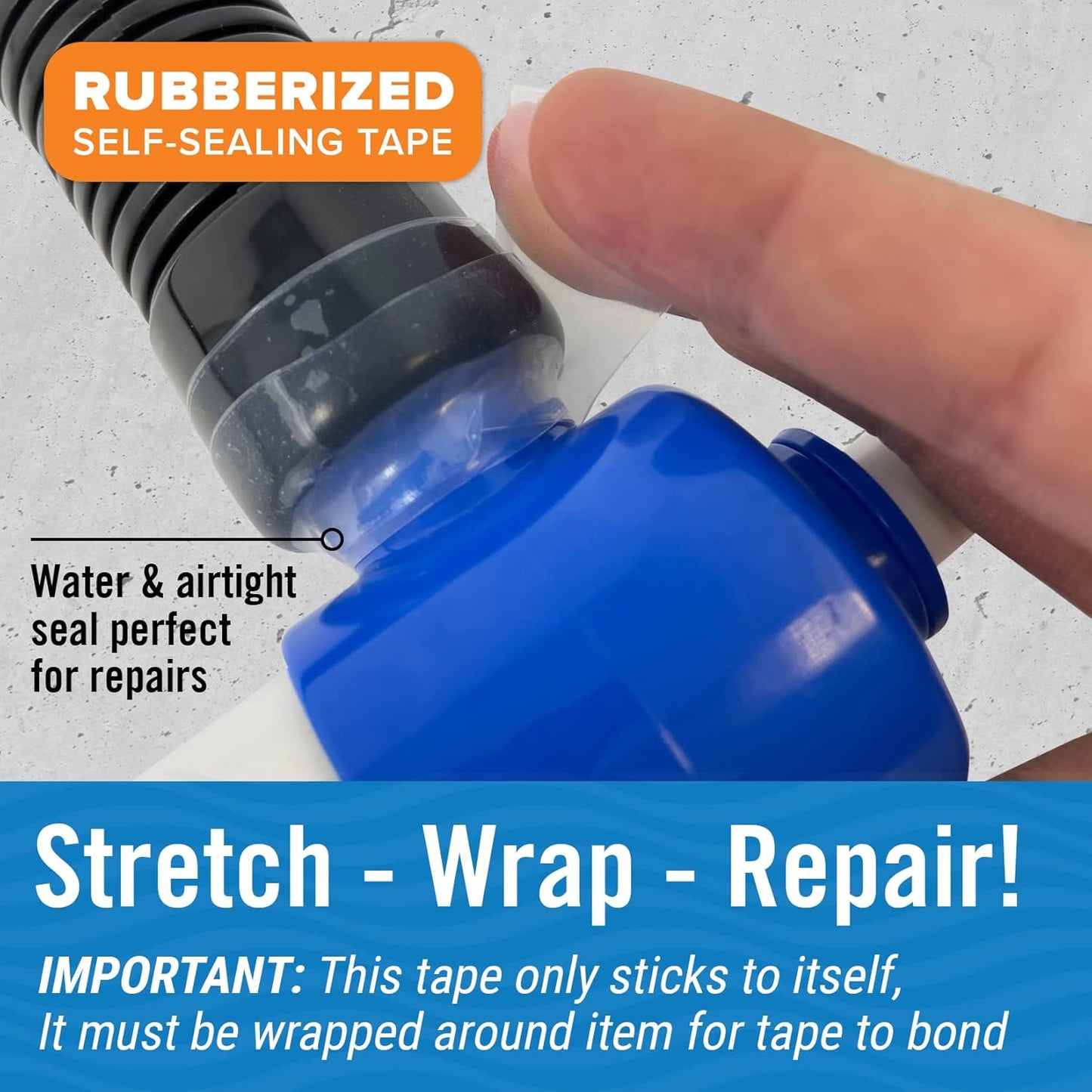 Clear Heavy Duty Silicone Tape, Self-Fusing Rubber Hose and Plumbing Water Pipe Repair Seal, Coax Electrical or Waterproof Tape for Leaks, 40ft