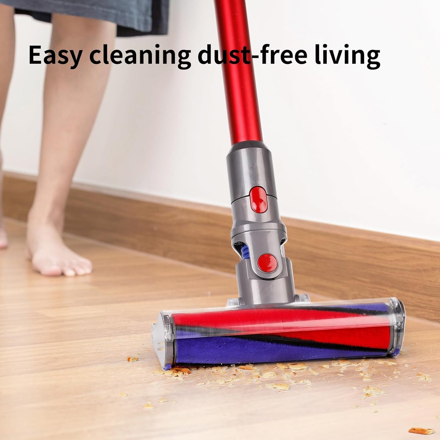 5 Pack Soft Roller Brush Replacement Kit Compatible with Dyson V10,V11,SV12,SV14 Soft Roller Cleaner Head,Vacuum Attachment Replacement Parts for Home Cleaning,1 Clean brush 1 Screwdriver