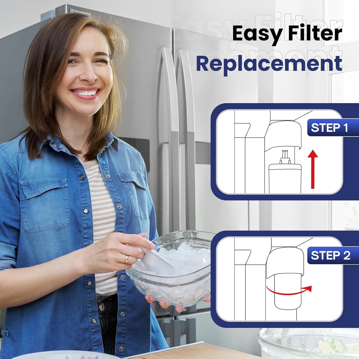 DA29-00003G Replacement for Samsung DA29-00003A Aqua-Pure Plus DA29-00003B HAFCU1 DA29-00003F RS22HDHPNSR RSG257AARS RFG237AARS RF267AERS RFG297AARS HDX-FMS-1 Refrigerator Water Filter 4PACK