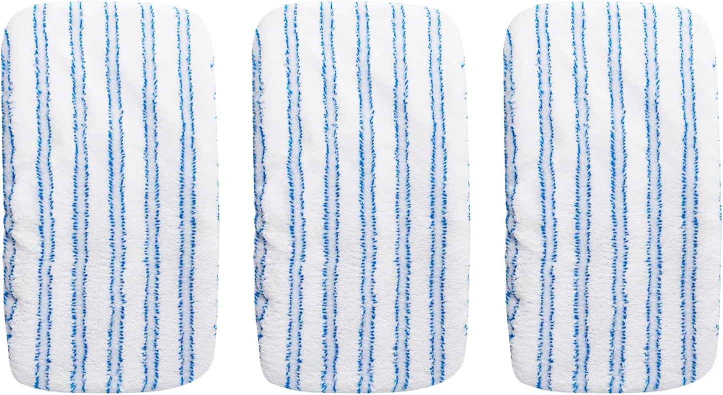 Matthew Microfiber Mop Refills Compatible with Hardwood Floor 'N More, Mop Head Replacement Reusable for Large Surface Compatible with ShMop and All 15 * 8” Flat Mops – 3Pcs Microfiber Mop Pads