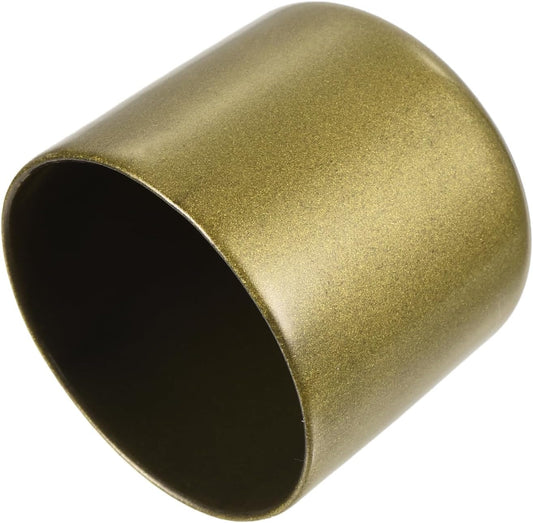 uxcell 20pcs Rubber End Caps 42mm ID Vinyl Round Tube Bolt Cap Cover Thread Protectors Gold