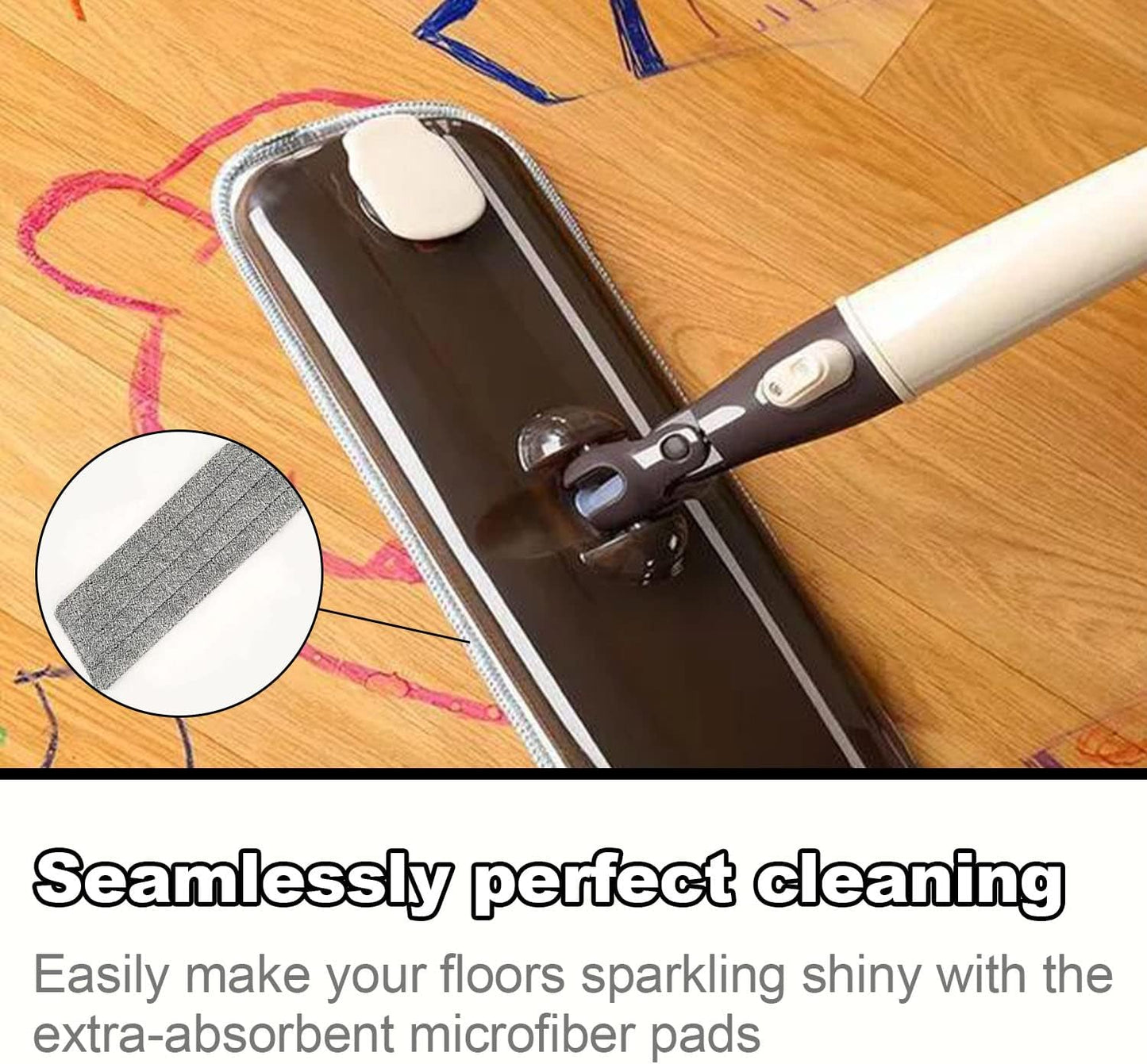 Replacement Mop Head Replacement Microfiber Mop Head Set of 2 per Pack [2 Packs]