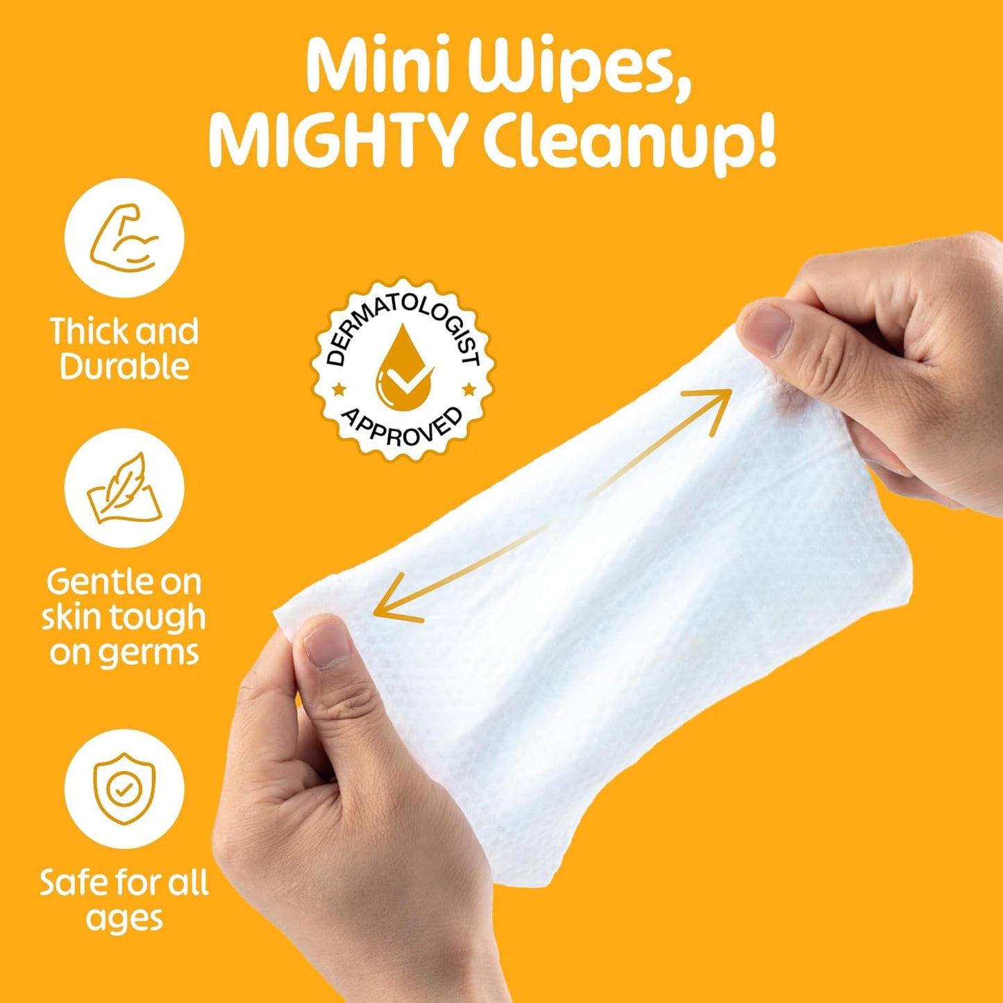 Fomin Mini Hand Sanitizer Wipes 16 Pack (8 Count) - Variety Pack Mini Wet Wipe - pH Balanced, Biodegradable, Antibacterial On The Go Hand Sanitizing Wipes - Hypoallergenic, Plant-Based Travel Wipe