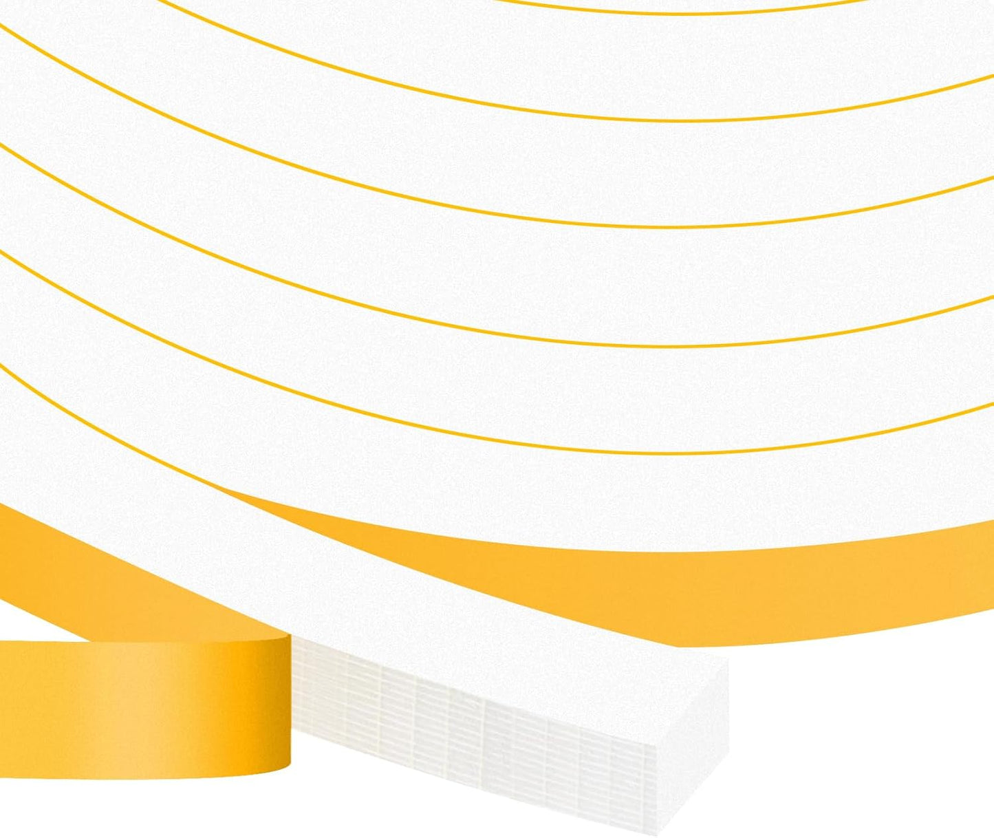 Strong Adhesive Door Weather Stripping, High Density Weather Stripping for Door, Soundproof Weatherproof Window Insulation Tape, Self Adhesive Foam Gasket Tape, White (1/2 in x 1/2 in x 13Ft)