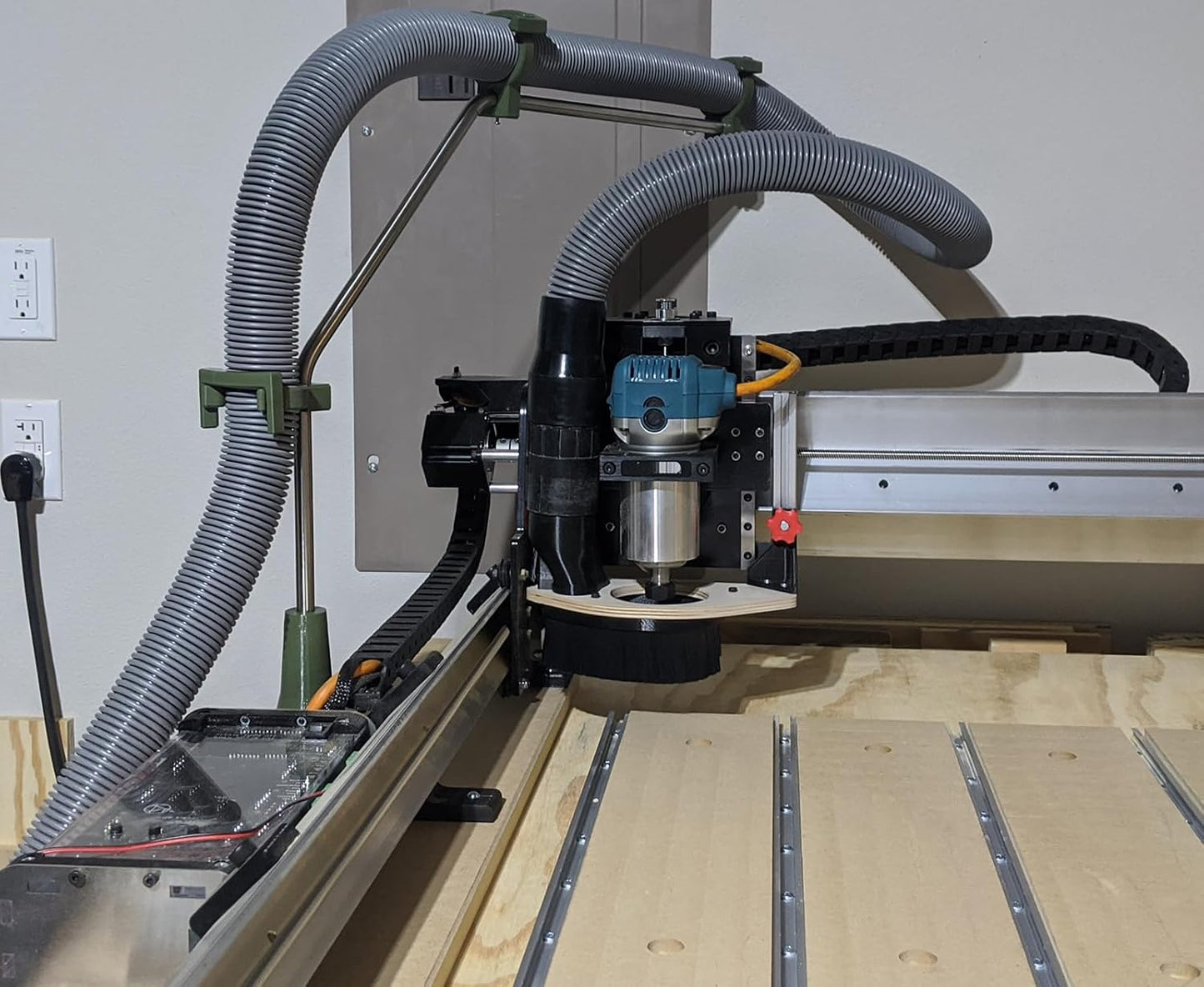 Dust Collection Hose 1.5 in × 10 ft Heavy Duty Flexible PVC Reinforced Thicken Helix Suction Discharge Corrugated Pipe Hose for Fume Dust Collector Fitting Wood Chip Saw (1.5 inch gray hose)