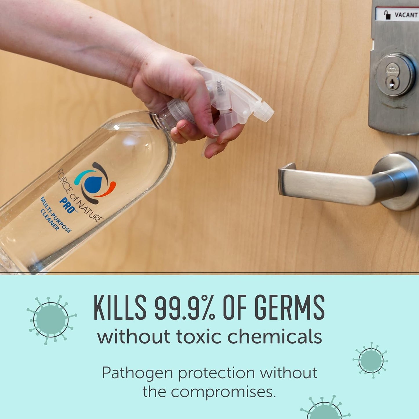 Force of Nature Multi-Purpose Cleaner, Disinfectant & Deodorizer | Kills 99.9% of Germs (Pro Kit (Commercial Use) & 10 Capsules (10mL each))