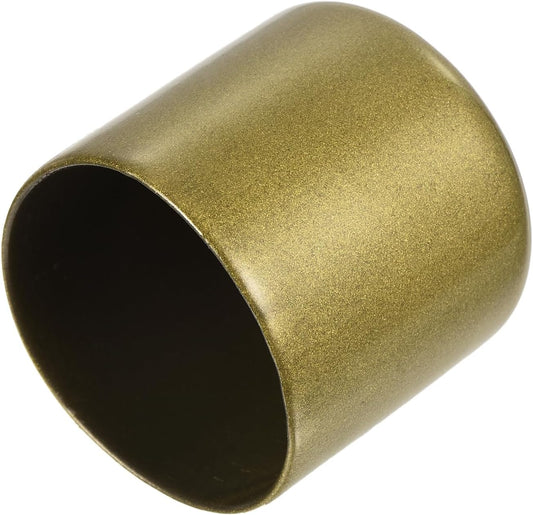 uxcell 20pcs Rubber End Caps 1 5/8"(41mm) ID Vinyl Round Tube Bolt Cap Cover Thread Protectors Gold