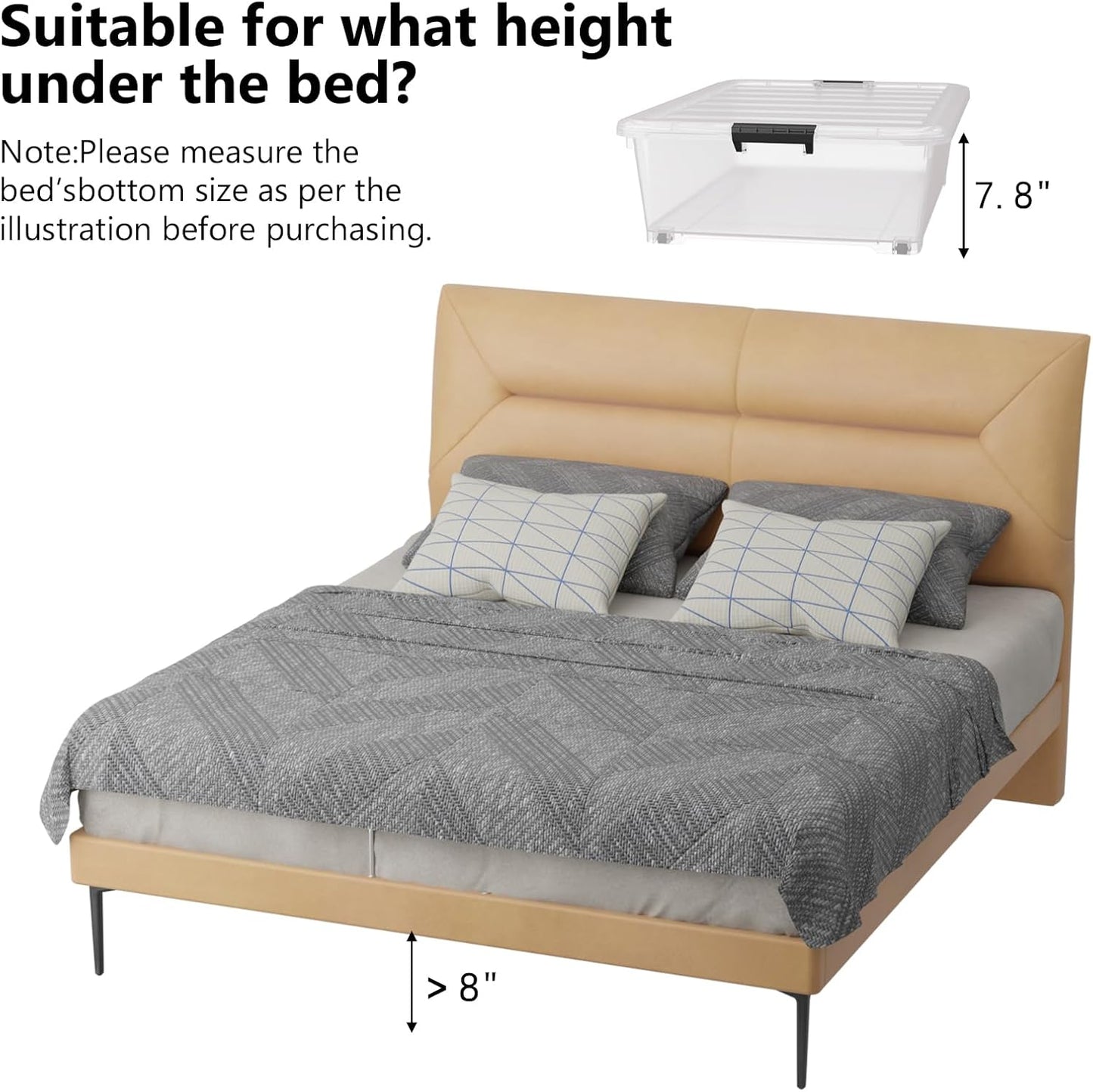 50 Quart Multipurpose Under Bed Storage Container Bins with Secure Latch Lid & Wheels, Underbed Storage Organizer Box, 3-Pack, Clear