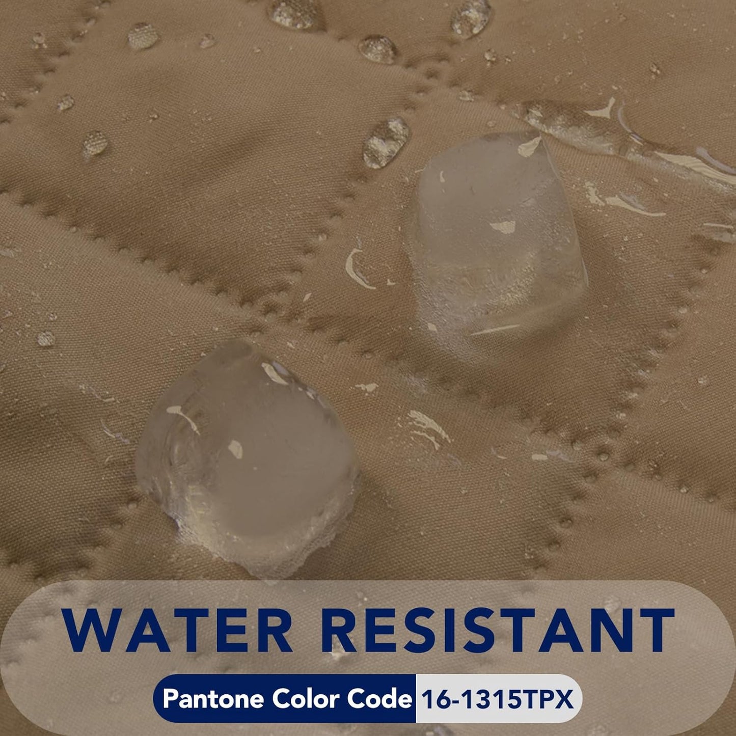 PureFit Reversible Quilted Sofa Cover, Water Resistant Slipcover Furniture Protector, Washable Couch Cover with Non Slip and Elastic Straps for Kids, Dogs, Pets (Oversized Loveseat, Camel/Ivory)