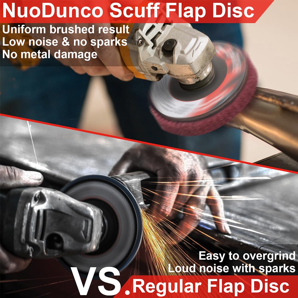 10Pcs 320 & 600 Grit Scour Flap Disc 4 1/2 Inch Angle Grinder Attachment for Metal & Wood Scouring Pad Polishing Sanding Disc Paint Rust Remover Wheel