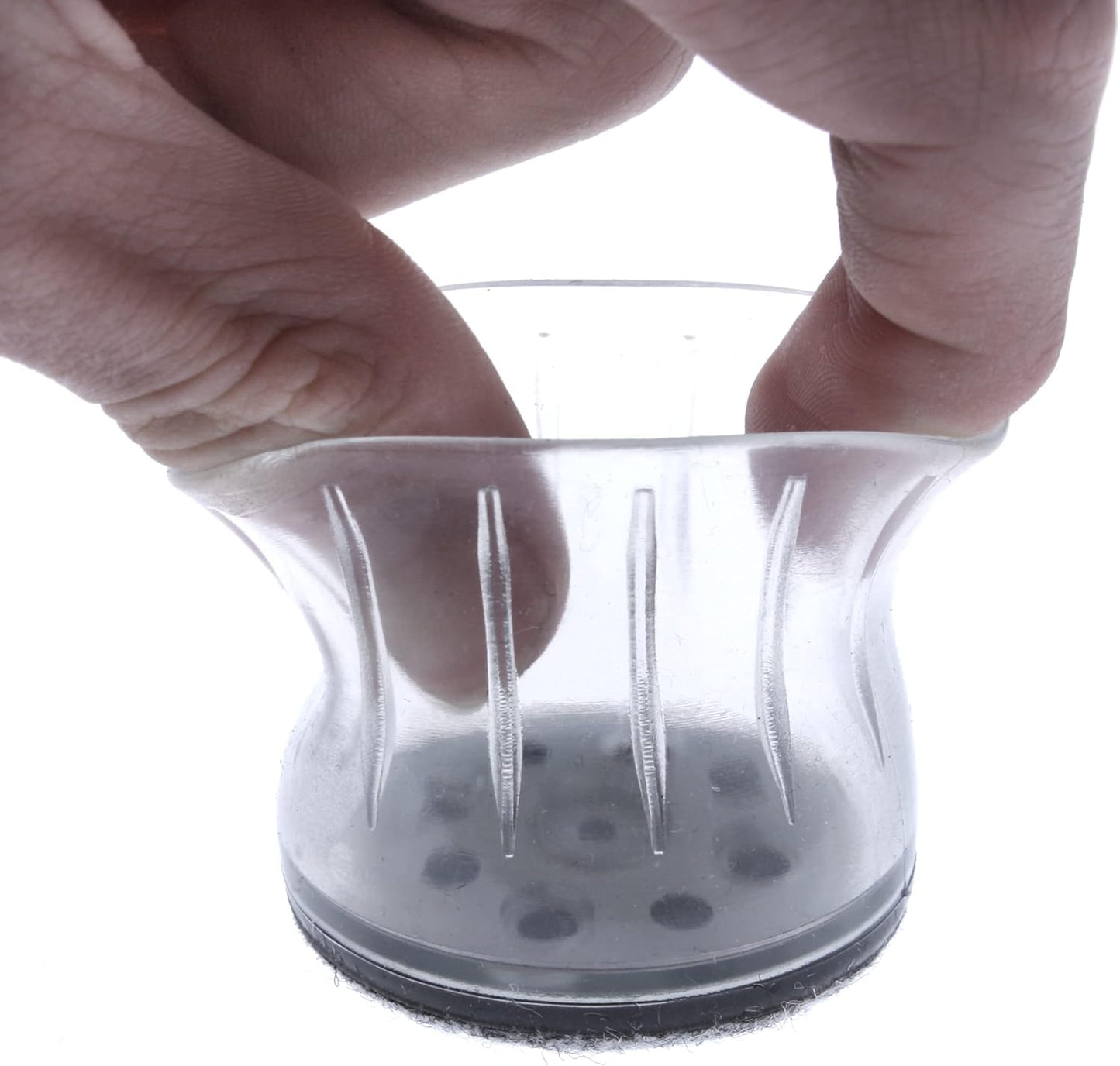 Slipstick GorillaFelt Chair Leg Floor Protectors for Hardwood Floors, Clear Sleeve Felt Pads for Furniture That Stay On, Fits Round & Square Legs, Includes 4 Premium Transparent Chair Socks, CB188