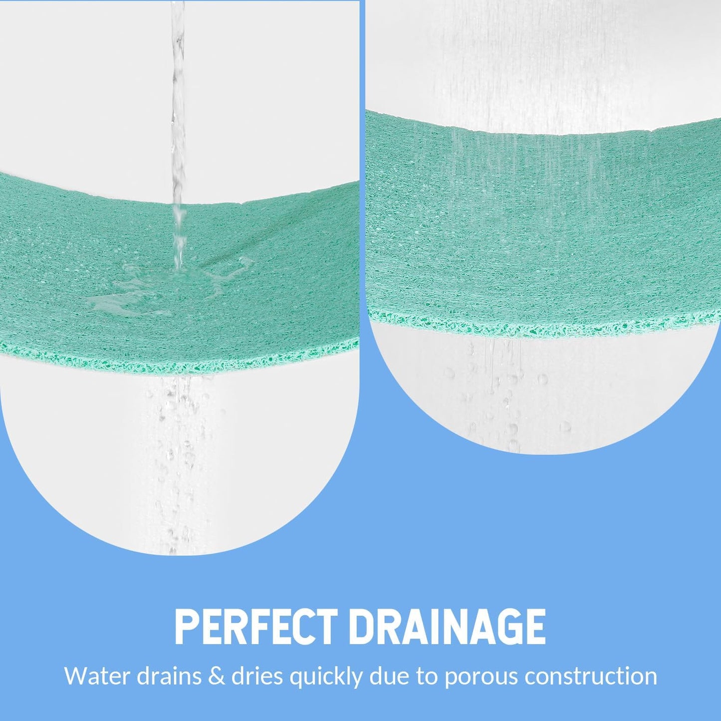 Non-Slip Bathtub Mat, Anti Slip Shower Mat, Fast Drying Bathtub Mats, Foot Scrubber Mat, Anti Slip Mat for Tub, Floor, Bathroom, Kitchen, Home, Hotel (Light Green 24"×16")