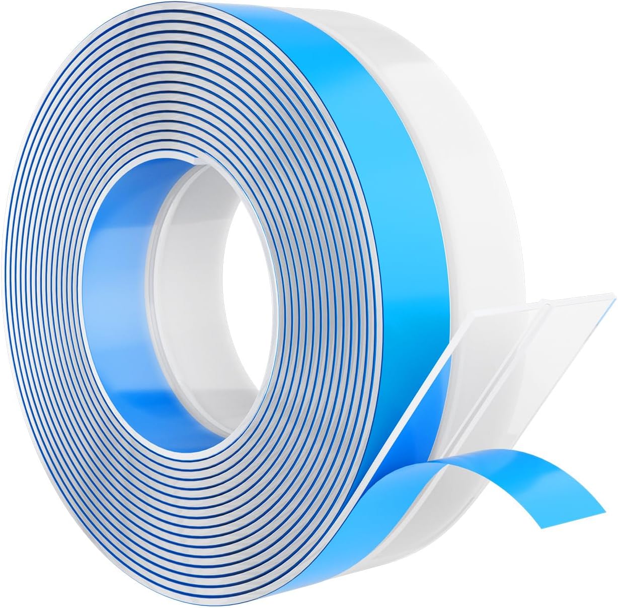 Weather Stripping Door Seal, Silicone Strip for Frame and Gaps Draft Stopper,Glass Shower Door Sweep, Clear, 36 Feet x 1 Inch