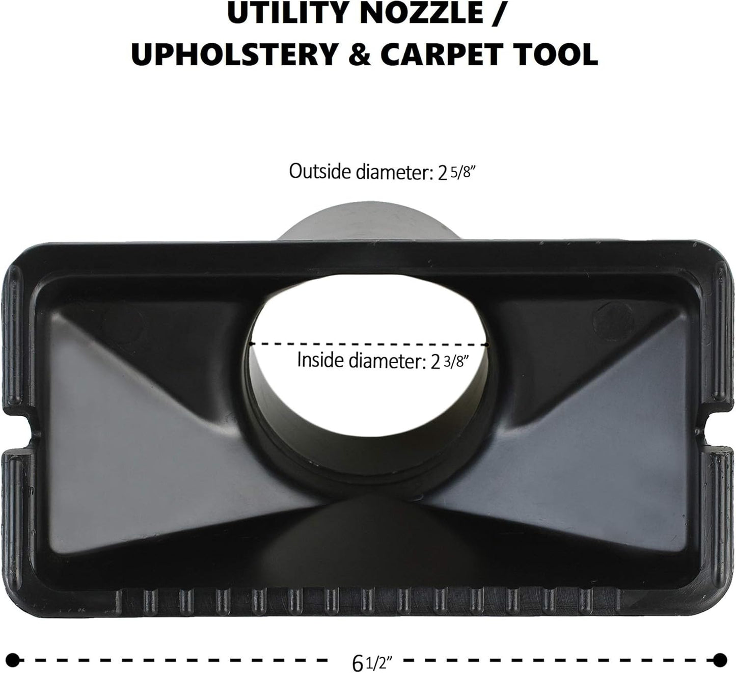 Shop Vac Accessories 2 1/2 inch Attachments (2.5 Wet Dry Vac Accessories - Floor Brush, Dust Brush, Crevice Tool, Utility Nozzle, for Shop Vac (4-Pack Attachments)