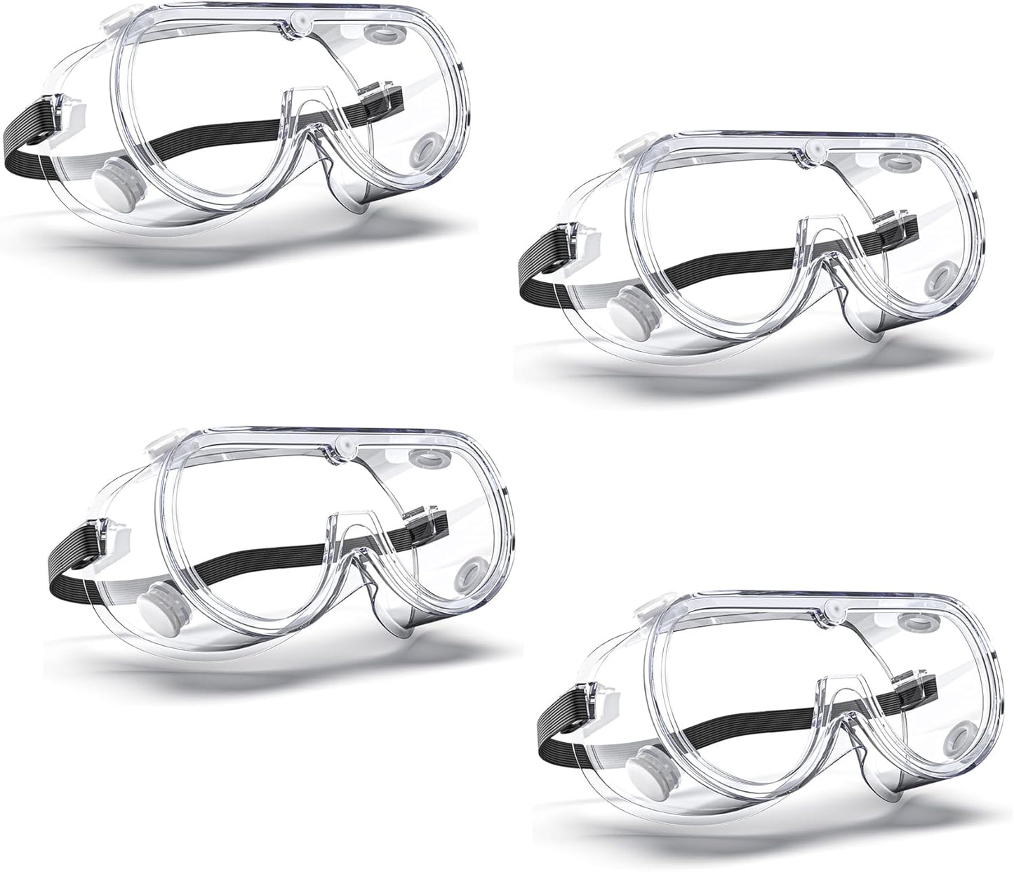 Anti-Fog Indirectly Vented Lab Safety Goggles Over Glasses