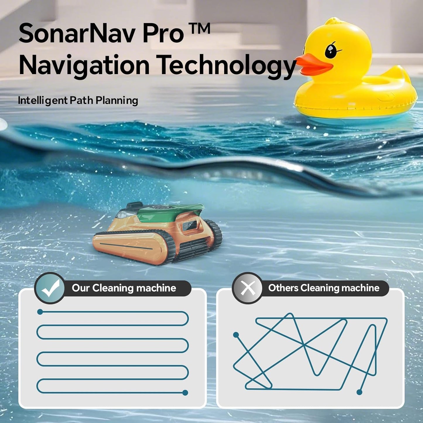 Cordless Robotic Pool Cleaner -Pool Vacuum 180W Brushless Motor, 45,000Pa Suction, Wall Climbing, Sonar Navigation, 3 Modes Automatic Pool Robot for Inground & Above-Ground Pools Up to 2150 Sq. Ft.