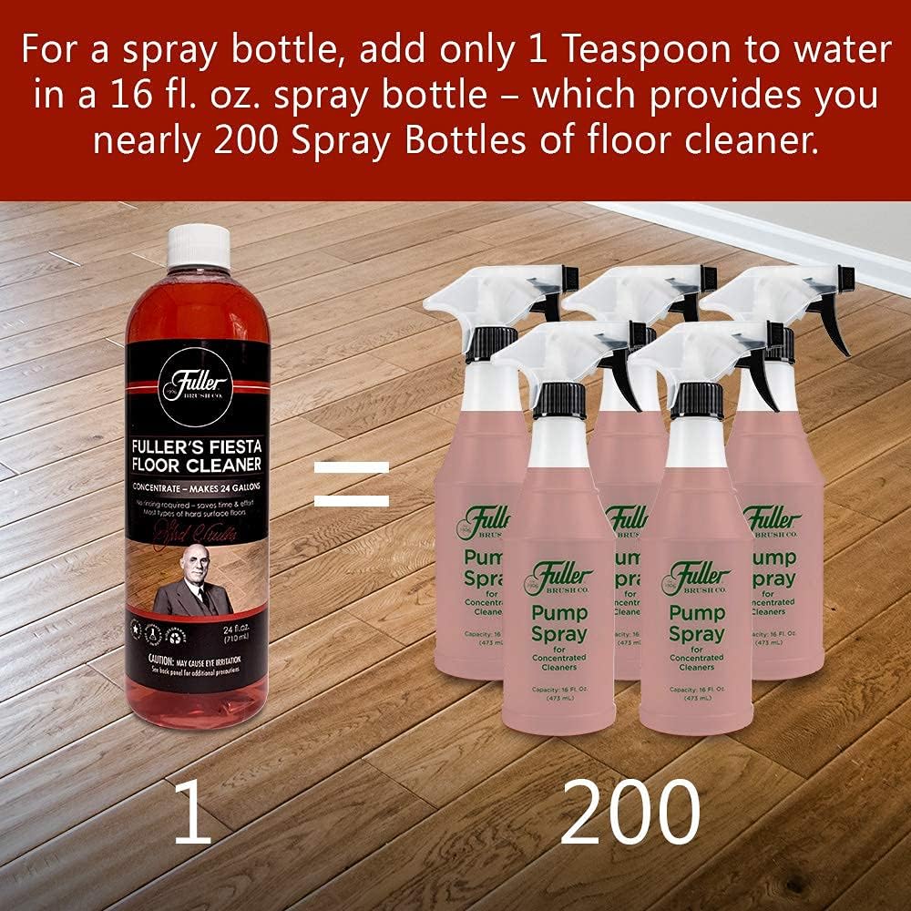 Fuller Brush Fiesta Floor Cleaner Liquid Concentrate - Multi-Surface & Industrial Cleaning For Hardwood, Laminate, Linoleum, Tile & Ceramic Floors, 24 Fl. Oz. Bottle (Pack of 2)