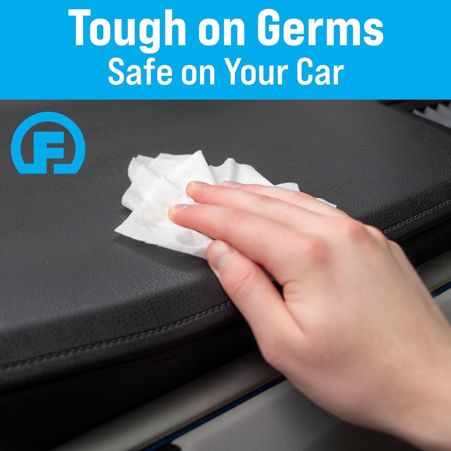 Fortress Car Interior Wipes (25 ct, Pack of 24) for Car Interior Cleaning, Dashboard, Seats, Detailing, and Steering Wheel [Travel Size] Skin-Safe Car Interior Cleaner Supplies