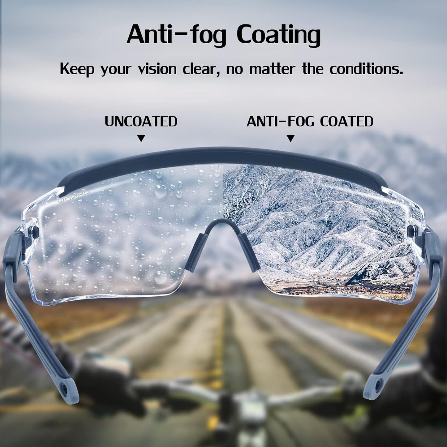 UKNOW Safety Goggles Over Glasses, Safety Glasses Anti Fog Wraparound Eye Protection, Protective Eyewear ANSI Z87.1