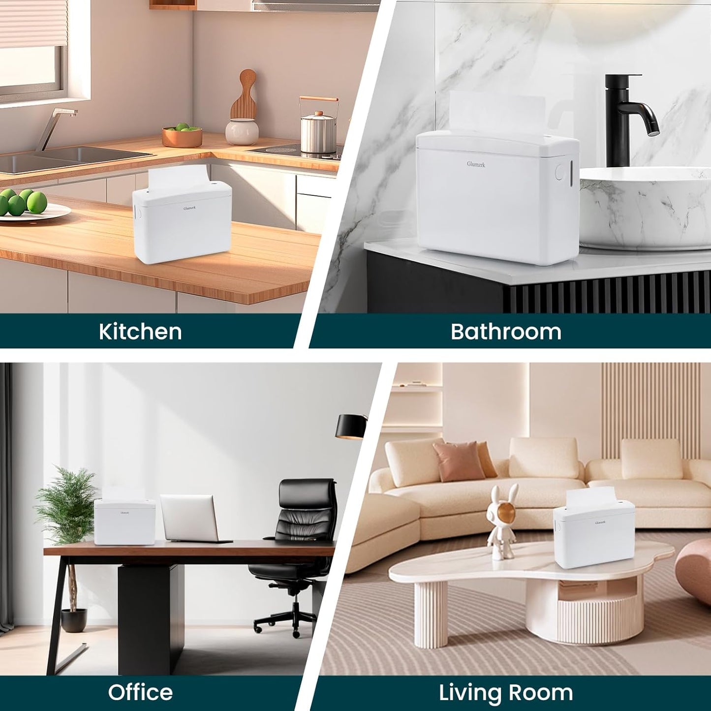 Countertop Paper Towel Dispenser Universal Fit for Multifold, Z-Fold Trifold Hand Towels, Commercial Napkin Dispenser for Bathroom Home Kitchen Toilet ABS Paper Towel Holder, White