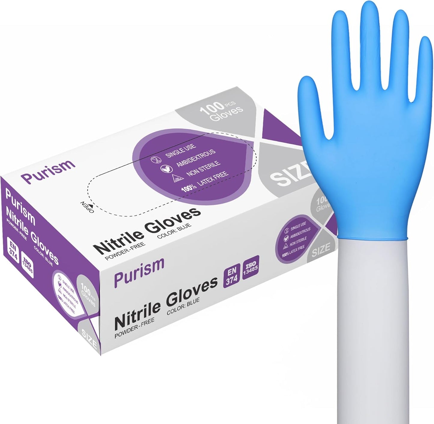 Daddy's Choice Nitrile Gloves 100Pcs 1000 Pcs Disposable Blue, Small/Medium/Large/XLarge, No Latex No Powder