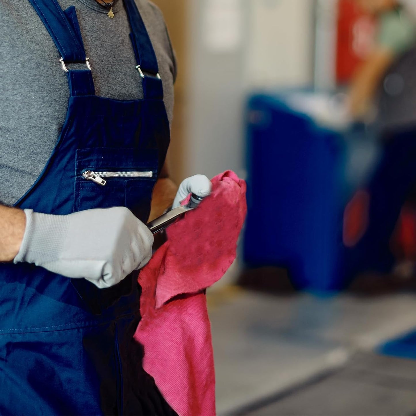 Premium Color Knit Cleaning Rags (1 lb. Bag) – Shop Rags Bulk for Workshops, Mechanics, Painters, and Home Use, Multipurpose Cotton T-Shirt Rags