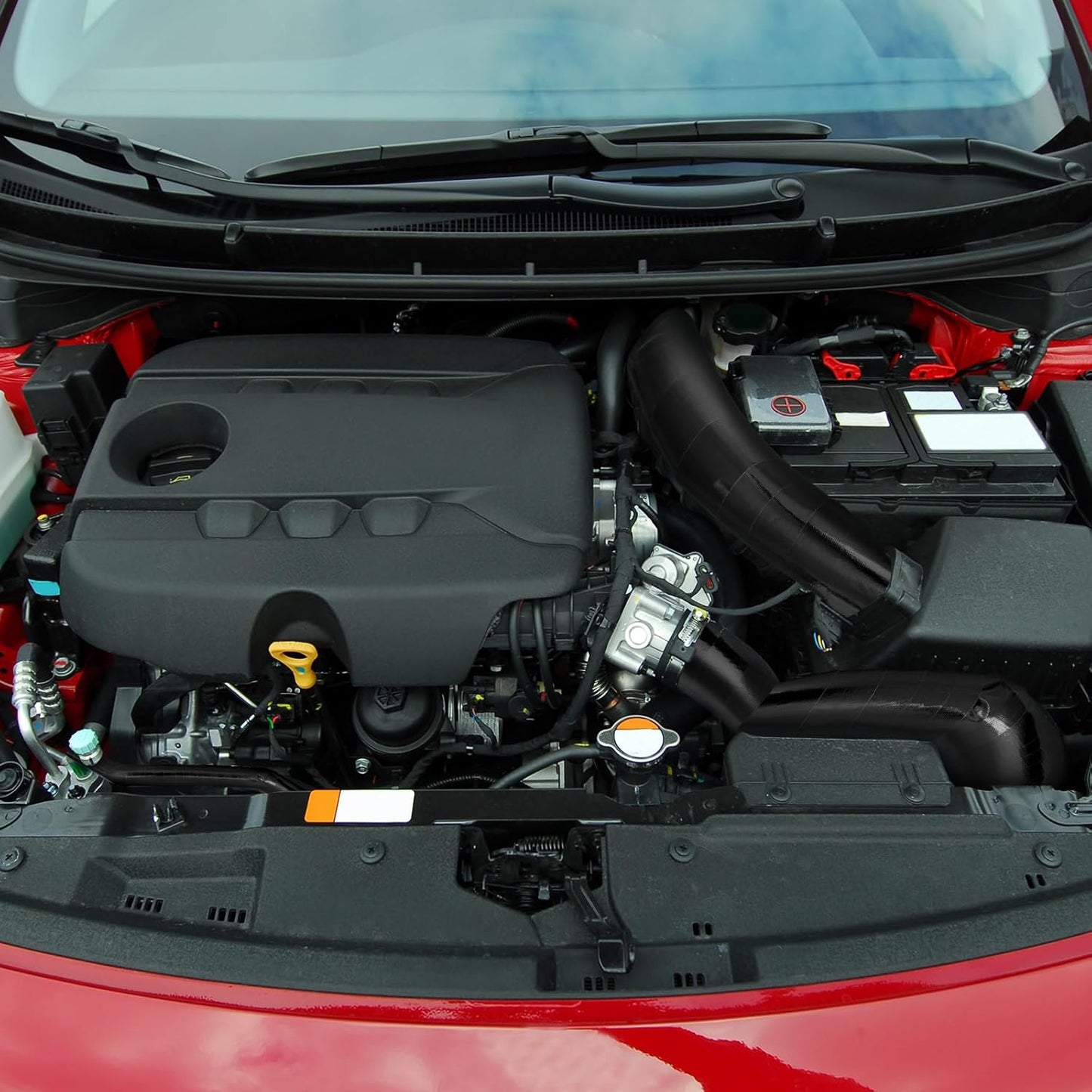 Zonon 2 Rolls Aluminum Foil Tape Heat Shield Tape Barrier Adhesive Reflective Fiberglass Thermal Insulation Reflective Material High Temp Protection(Black,2 Inch X 65.6 ft)