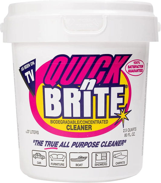 Quick 'n Brite All Purpose Cleaning Paste – Miracle Cleaner for Tough Stains, Biodegradable, Non-Toxic, Pet-Safe, Multi-Surface Stain Remover, Made in USA, 80 Oz