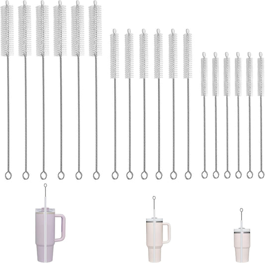 18Pcs Straw Cleaner Brush, Straw Cleaner with Extended Handle for Deep Cleaning, Straw Brushes for Drinking & Glass Straws – Reusable and Easy to Use