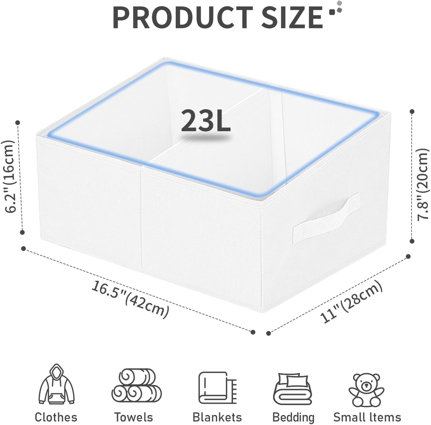 DIMJ Large Closet Shelf Organizer Bins 4 Packs with Handles and Divider, Fabric Trapezoid Storage Baskets, Foldable Clothes Containers Box for Shelf, Towel, Book, Toy, Purse, Hats, Pink