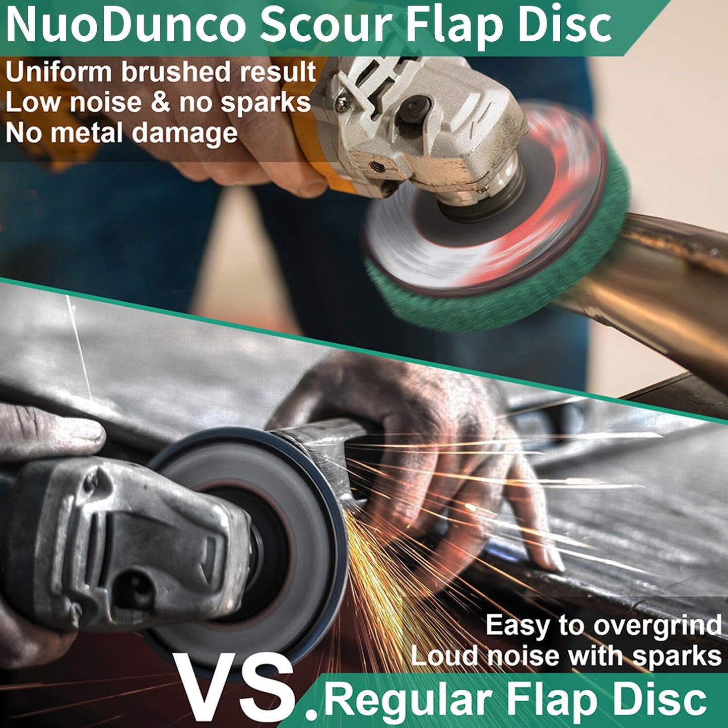 10Pcs 180 Grit Scour Flap Disc 4 1/2 Inch Angle Grinder Attachment Coarse Sanding Disc Paint Rust Remover Wire Brush Metal Polishing Wheel