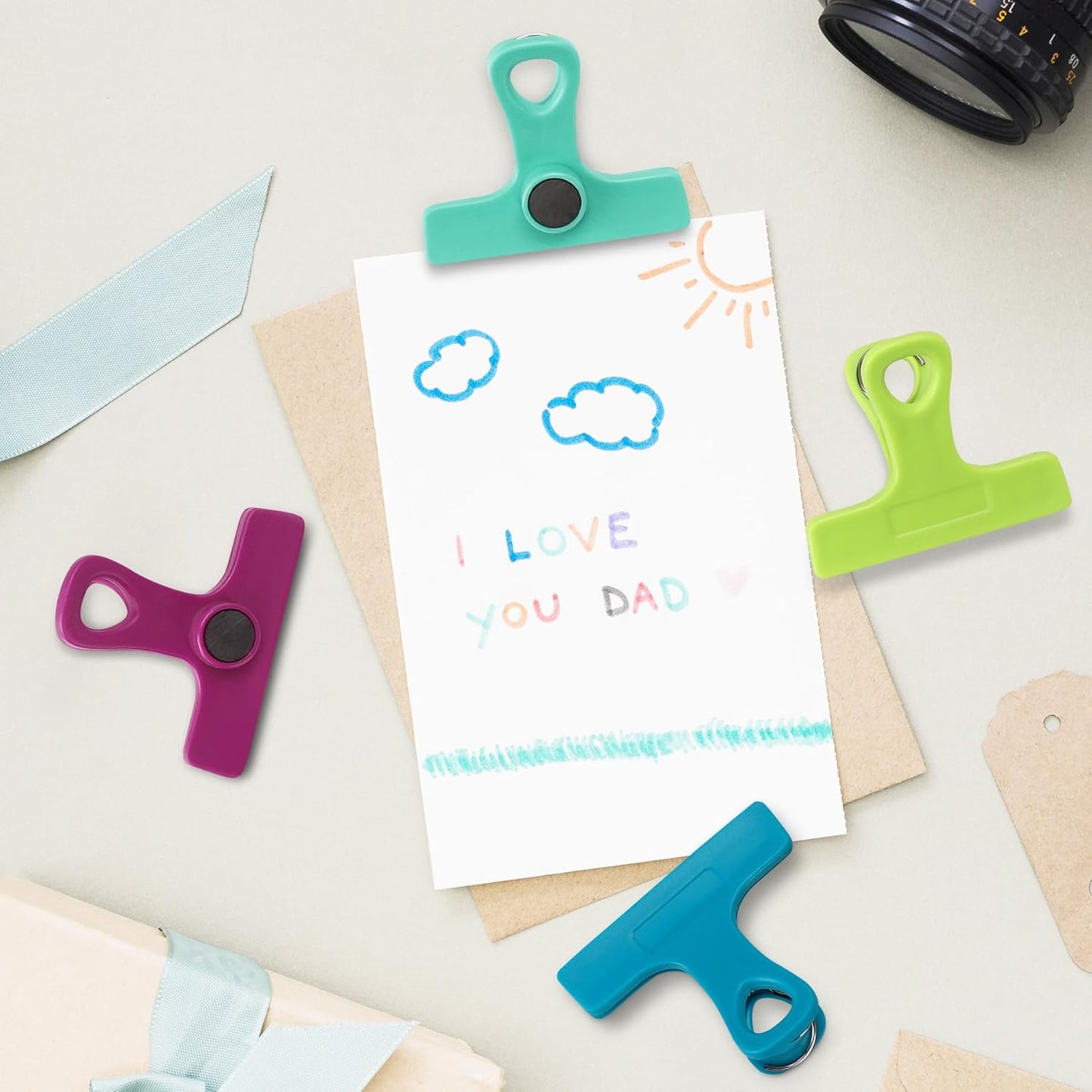 TACGEA Chip Clips, Magnetic Bag Clips with Air Tight Seal for Food Storage, 8-Piece