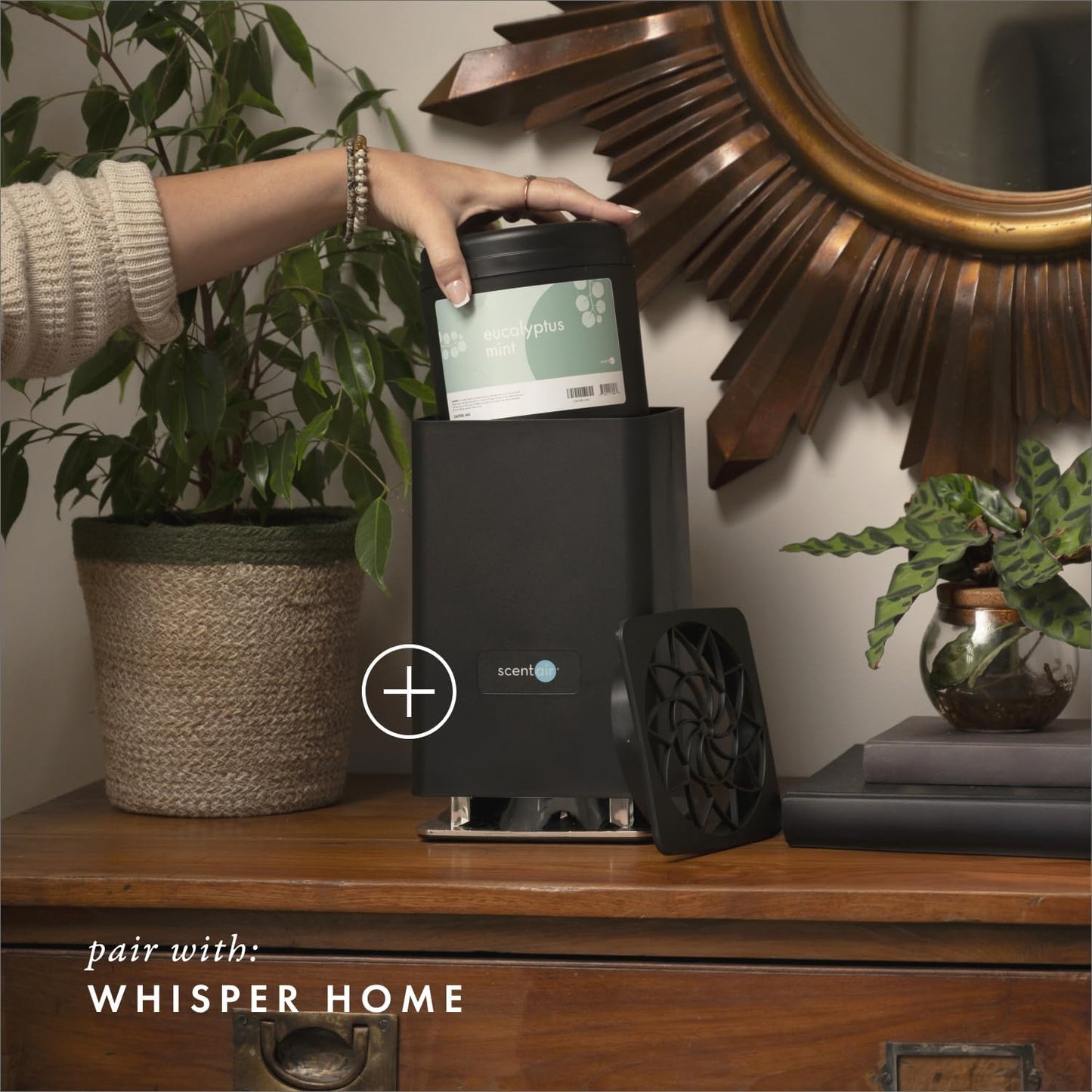 ScentAir Whisper Home Monthly Plug-in Refill, Fragrance Cartridge for Home and Office, Eucalyptus Mint