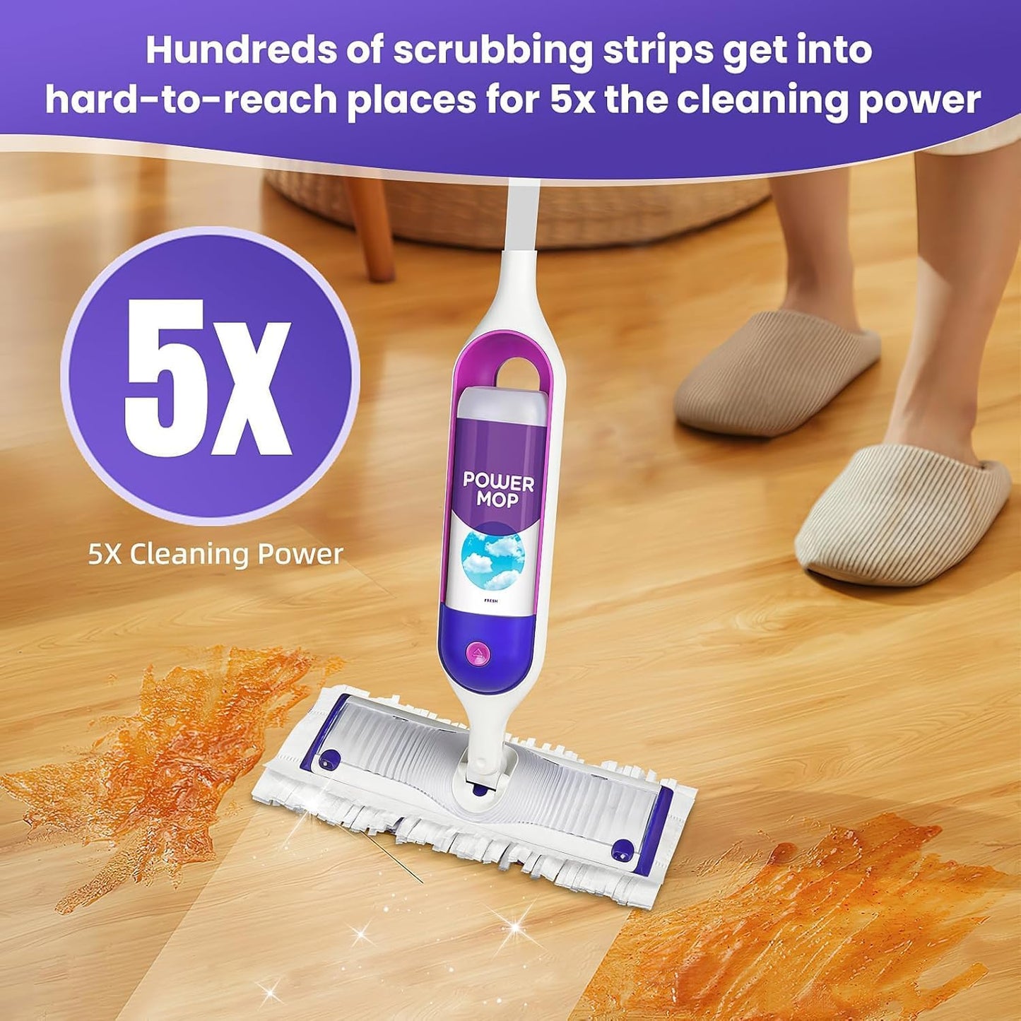 40 Pack Power Mop Pad Refills for Swiffer Power Mop Refills Pads Multi-Surface, Disposable PowerMop Refills Pads Replacement Spray Mopping Kit for Floor Cleaning