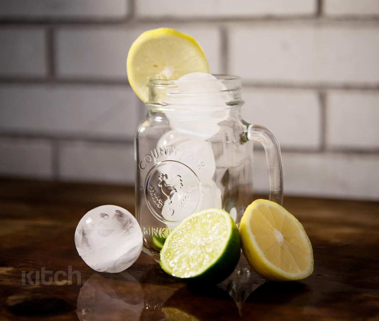 Ice Ball Maker Mold - Flexible Silicone Ice Tray - Molds 4 X 4.5cm Round Ice Ball Spheres - Cobalt Blue