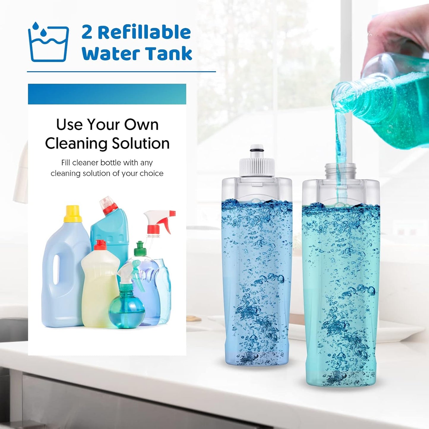 Spray Wet Mops with 5X Washable Pads Mops for Hardwood Floor Cleaning- MEXERRIS Wood Floor Mop Dust Dry Mops with 2X Bottles Commercial Home Use for Hardwood Laminate Vinyl Tiles Wood