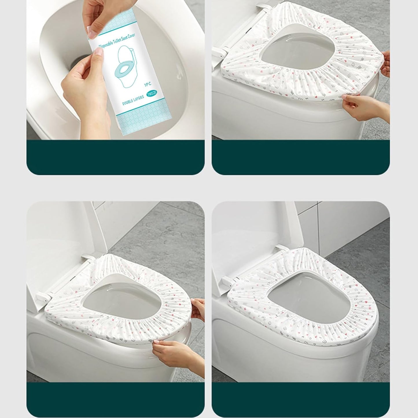 Disposable Toilet Seat Cover Independently Packaged With Non-Woven Fabric 20 Pack Of Travel Essentials